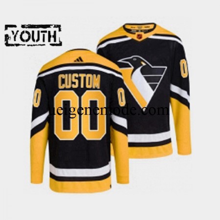 Kinder Pittsburgh Penguins CUSTOM Eishockey Trikot Adidas 2022-2023 Reverse Retro Schwarz Authentic